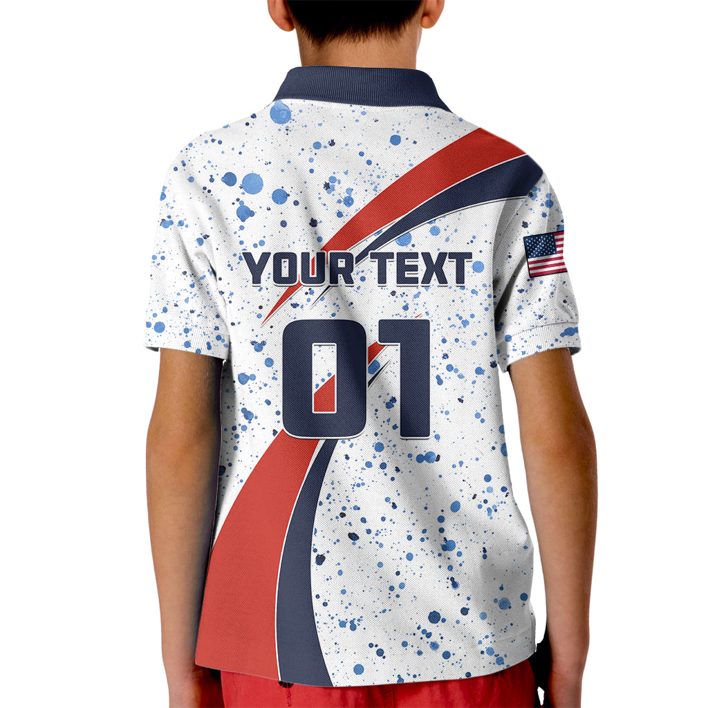 Personalised United States Soccer Kid Polo Shirt USA Coat Of Arms Sporty Style - Wonder Print Shop