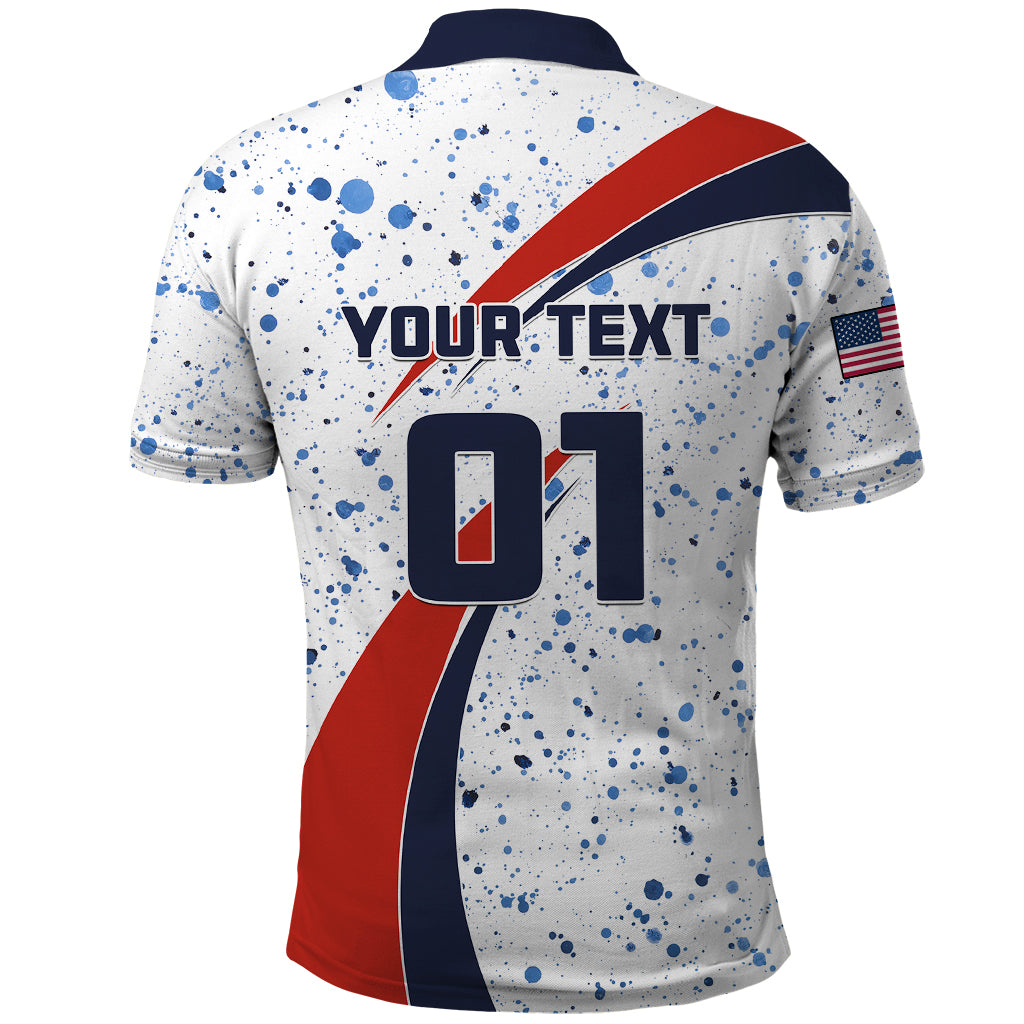 Personalised United States Soccer Polo Shirt USA Coat Of Arms Sporty Style - Wonder Print Shop