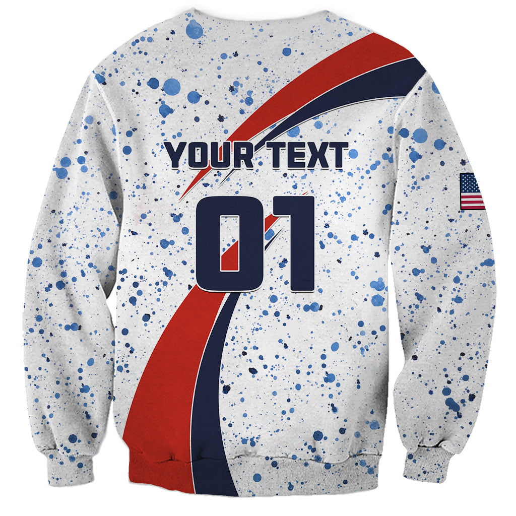 Personalised United States Soccer Sweatshirt USA Coat Of Arms Sporty Style - Wonder Print Shop