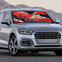 Trinidad And Tobago Scarlet Ibis Auto Sun Shade Special Stylized - Wonder Print Shop