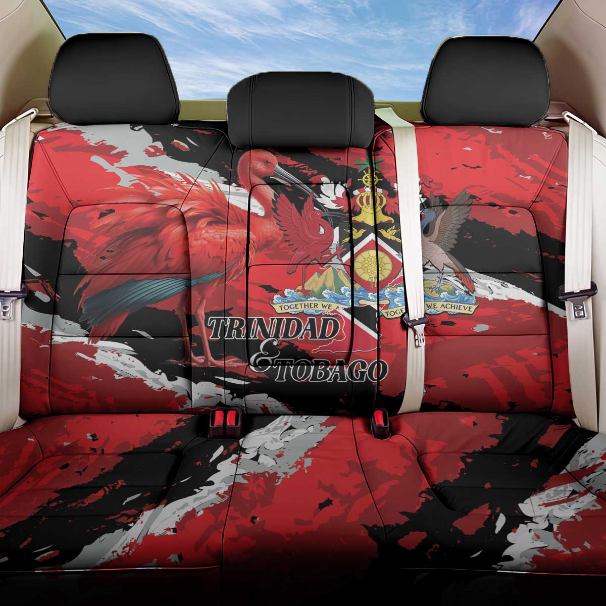 Trinidad And Tobago Scarlet Ibis Back Car Seat Cover Special Stylized - Wonder Print Shop