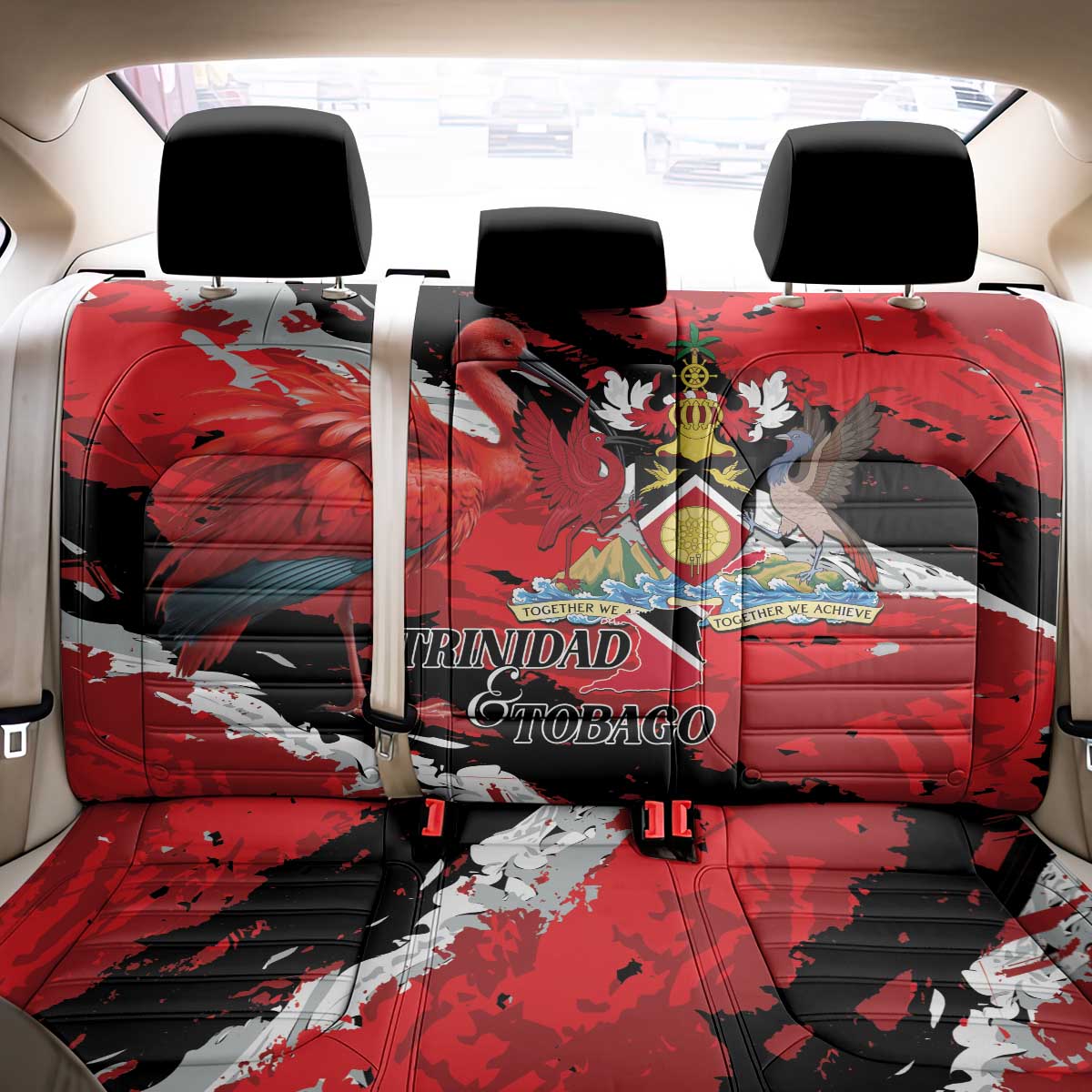 Trinidad And Tobago Scarlet Ibis Back Car Seat Cover Special Stylized - Wonder Print Shop