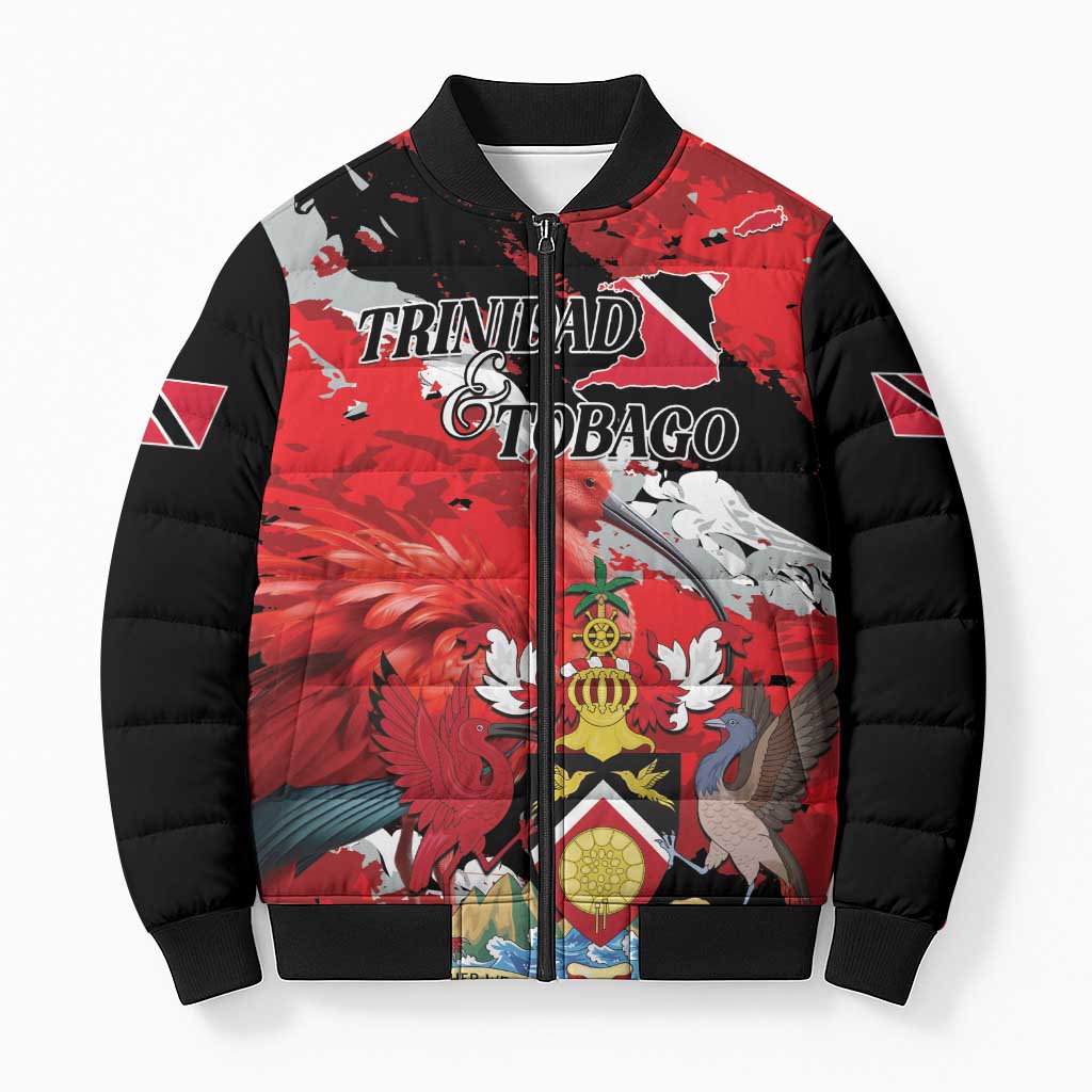 Personalized Trinidad And Tobago Scarlet Ibis Bomber Puffer Jacket Special Stylized - Wonder Print Shop
