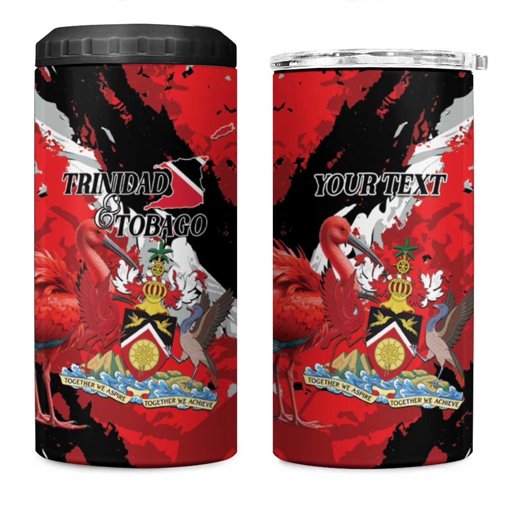 Personalized Trinidad And Tobago Scarlet Ibis 4 in 1 Can Cooler Tumbler Special Stylized - Wonder Print Shop