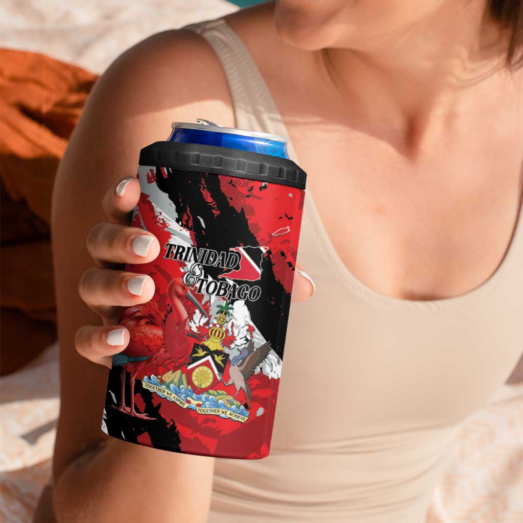 Personalized Trinidad And Tobago Scarlet Ibis 4 in 1 Can Cooler Tumbler Special Stylized - Wonder Print Shop