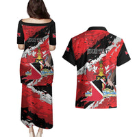 Personalized Trinidad And Tobago Scarlet Ibis Couples Matching Puletasi and Hawaiian Shirt Special Stylized - Wonder Print Shop