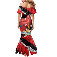 Personalized Trinidad And Tobago Scarlet Ibis Family Matching Mermaid Dress and Hawaiian Shirt Special Stylized - Wonder Print Shop