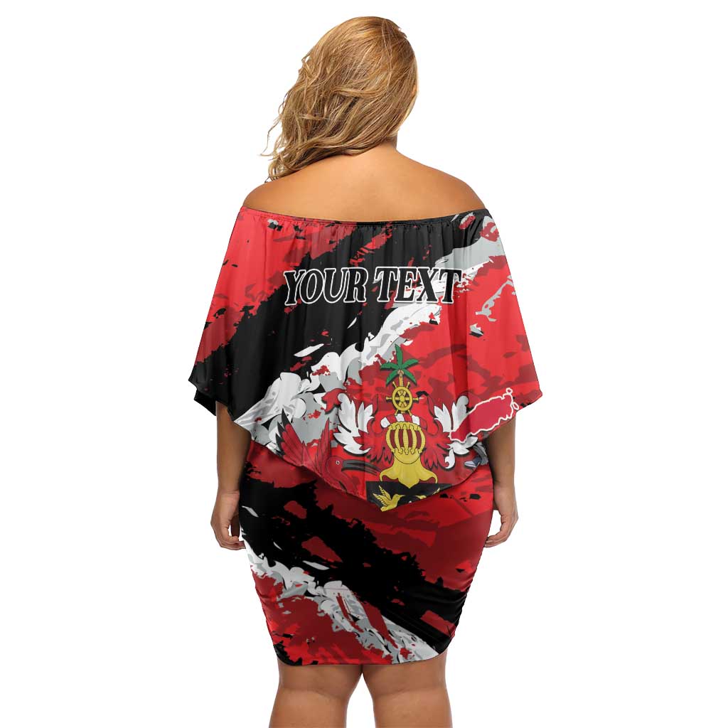 Personalized Trinidad And Tobago Scarlet Ibis Family Matching Off Shoulder Short Dress and Hawaiian Shirt Special Stylized - Wonder Print Shop
