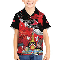 Personalized Trinidad And Tobago Scarlet Ibis Family Matching Off Shoulder Short Dress and Hawaiian Shirt Special Stylized - Wonder Print Shop