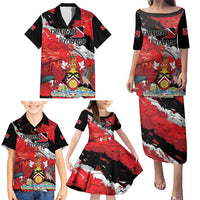 Personalized Trinidad And Tobago Scarlet Ibis Family Matching Puletasi and Hawaiian Shirt Special Stylized - Wonder Print Shop