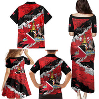 Personalized Trinidad And Tobago Scarlet Ibis Family Matching Puletasi and Hawaiian Shirt Special Stylized - Wonder Print Shop