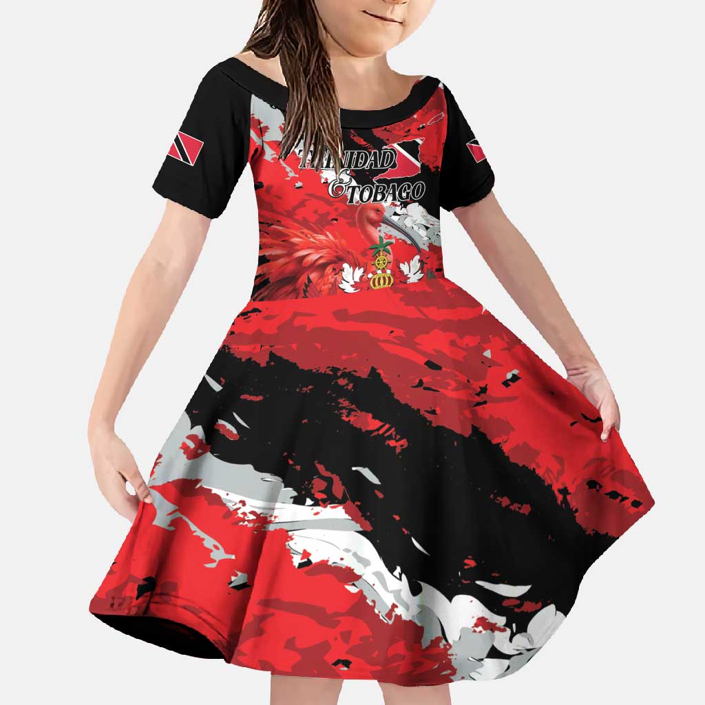 Personalized Trinidad And Tobago Scarlet Ibis Family Matching Short Sleeve Bodycon Dress and Hawaiian Shirt Special Stylized - Wonder Print Shop