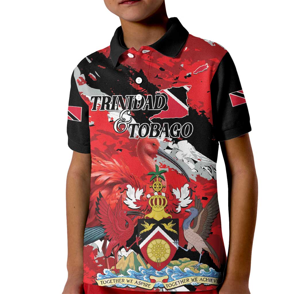 Personalized Trinidad And Tobago Scarlet Ibis Kid Polo Shirt Special Stylized - Wonder Print Shop