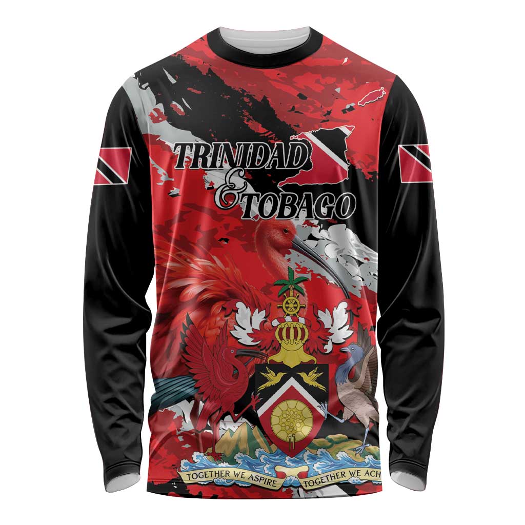 Personalized Trinidad And Tobago Scarlet Ibis Long Sleeve Shirt Special Stylized - Wonder Print Shop