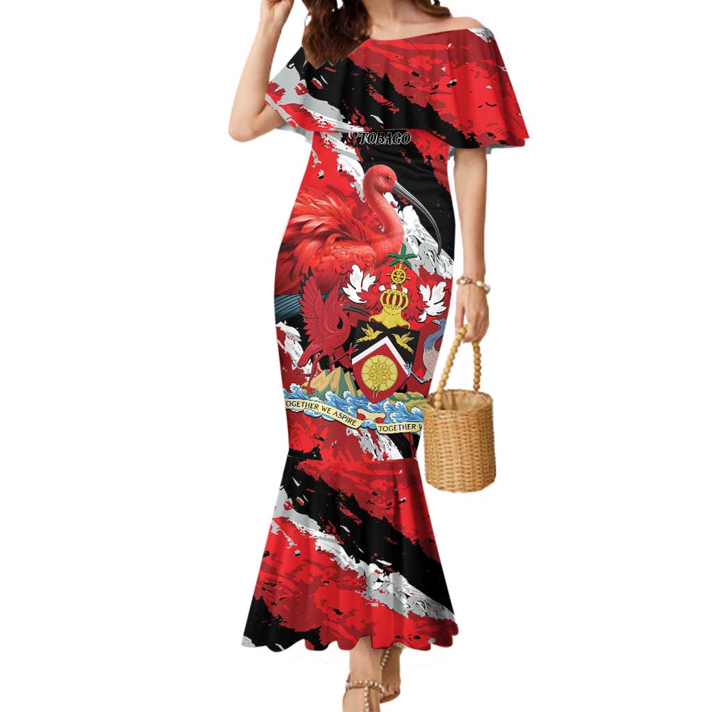 Personalized Trinidad And Tobago Scarlet Ibis Mermaid Dress Special Stylized - Wonder Print Shop