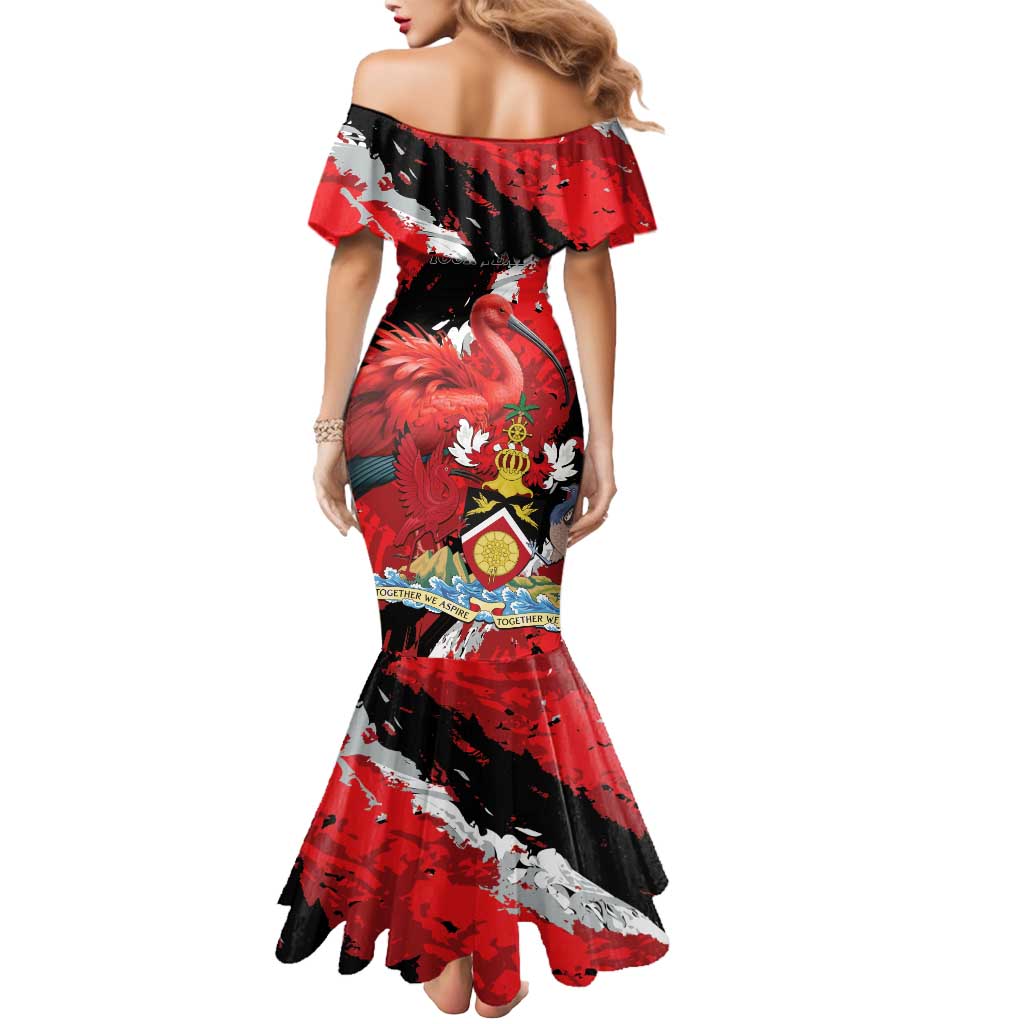 Personalized Trinidad And Tobago Scarlet Ibis Mermaid Dress Special Stylized - Wonder Print Shop