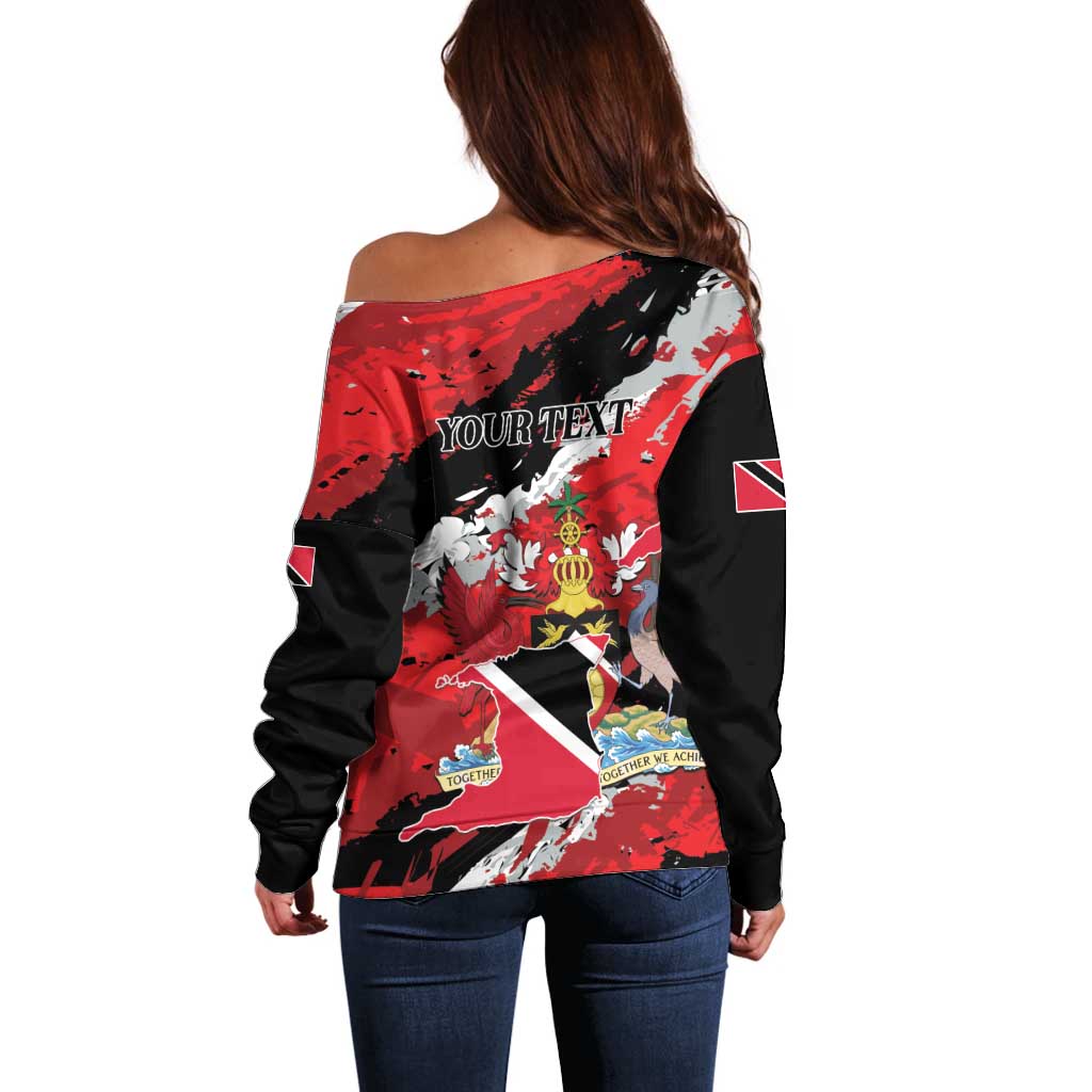 Personalized Trinidad And Tobago Scarlet Ibis Off Shoulder Sweater Special Stylized - Wonder Print Shop