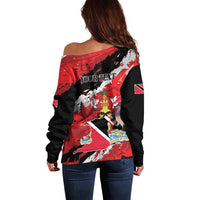 Personalized Trinidad And Tobago Scarlet Ibis Off Shoulder Sweater Special Stylized - Wonder Print Shop
