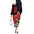 Personalized Trinidad And Tobago Scarlet Ibis Off The Shoulder Long Sleeve Dress Special Stylized - Wonder Print Shop