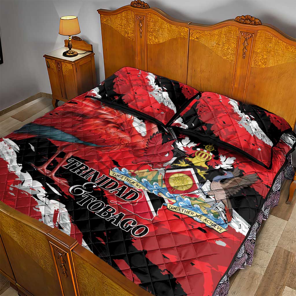 Trinidad And Tobago Scarlet Ibis Quilt Bed Set Special Stylized - Wonder Print Shop