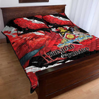Trinidad And Tobago Scarlet Ibis Quilt Bed Set Special Stylized - Wonder Print Shop
