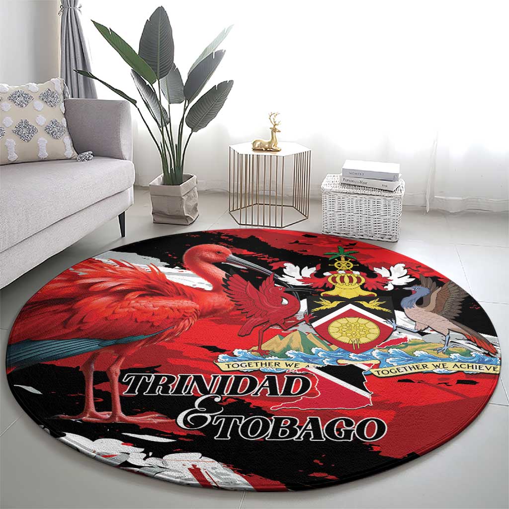 Trinidad And Tobago Scarlet Ibis Round Carpet Special Stylized - Wonder Print Shop
