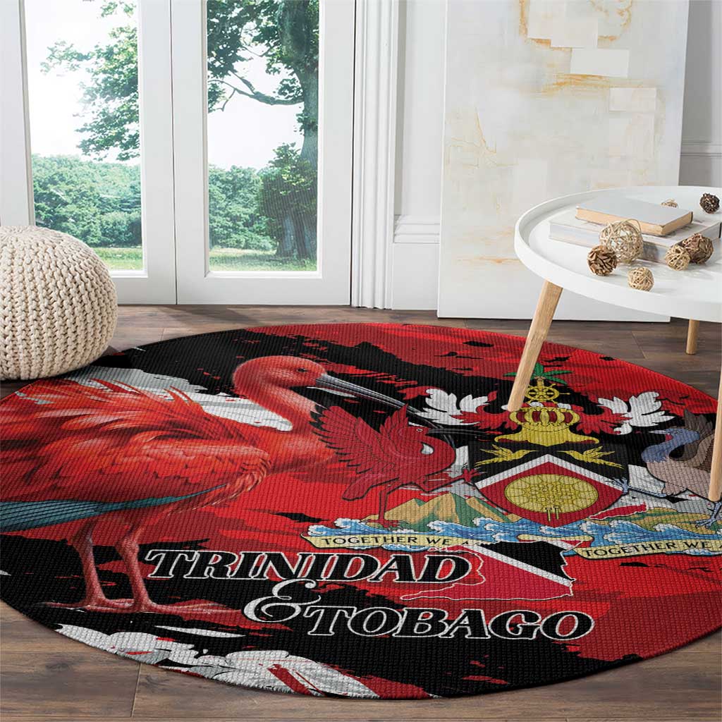 Trinidad And Tobago Scarlet Ibis Round Carpet Special Stylized - Wonder Print Shop