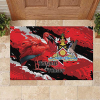 Trinidad And Tobago Scarlet Ibis Rubber Doormat Special Stylized - Wonder Print Shop