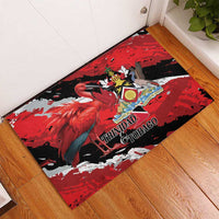 Trinidad And Tobago Scarlet Ibis Rubber Doormat Special Stylized - Wonder Print Shop