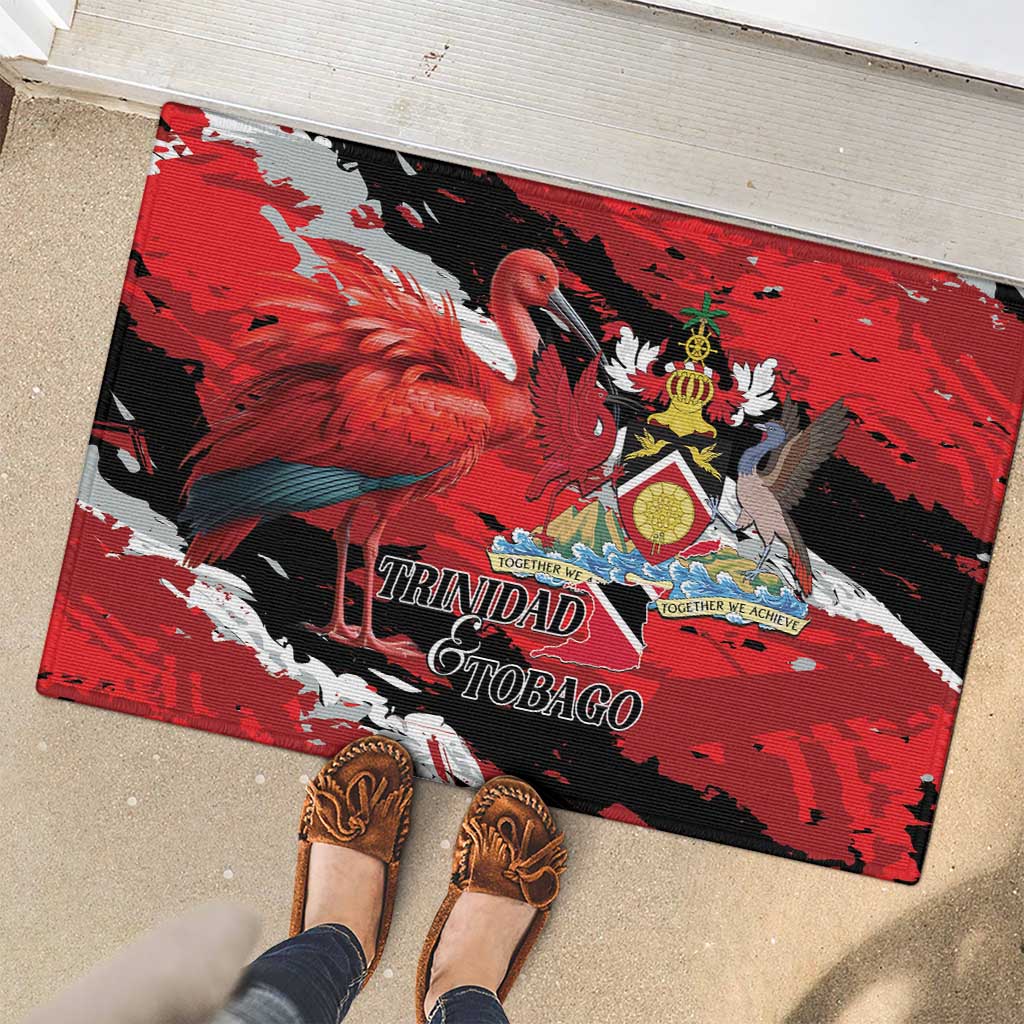 Trinidad And Tobago Scarlet Ibis Rubber Doormat Special Stylized - Wonder Print Shop
