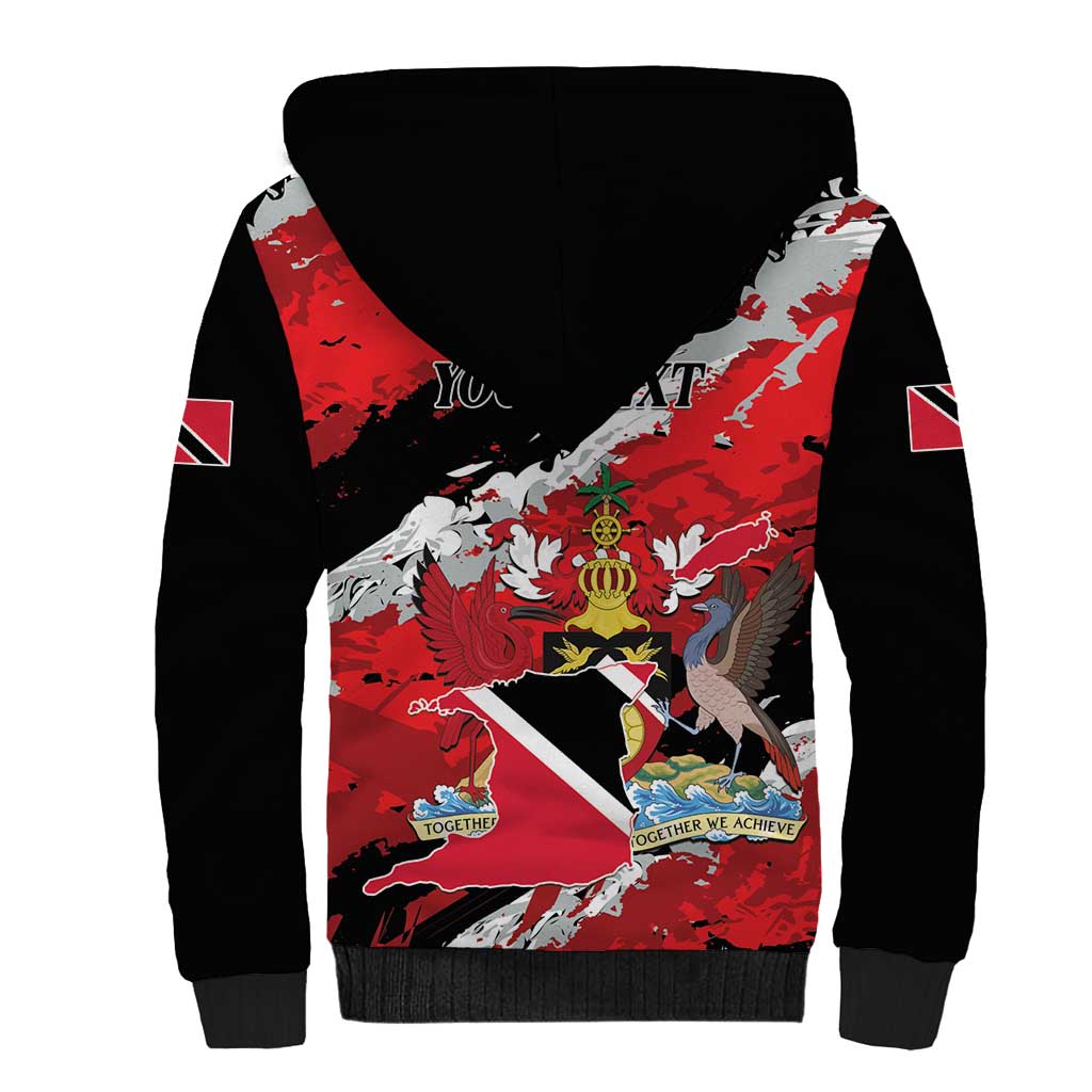 Personalized Trinidad And Tobago Scarlet Ibis Sherpa Hoodie Special Stylized - Wonder Print Shop