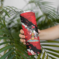 Personalized Trinidad And Tobago Scarlet Ibis Skinny Tumbler Special Stylized - Wonder Print Shop