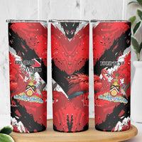 Personalized Trinidad And Tobago Scarlet Ibis Skinny Tumbler Special Stylized - Wonder Print Shop