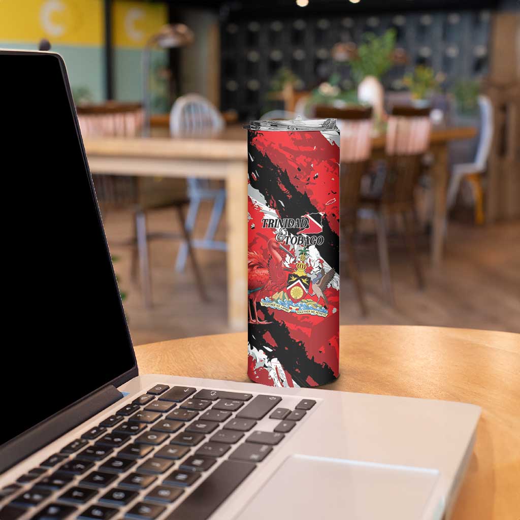 Personalized Trinidad And Tobago Scarlet Ibis Skinny Tumbler Special Stylized - Wonder Print Shop
