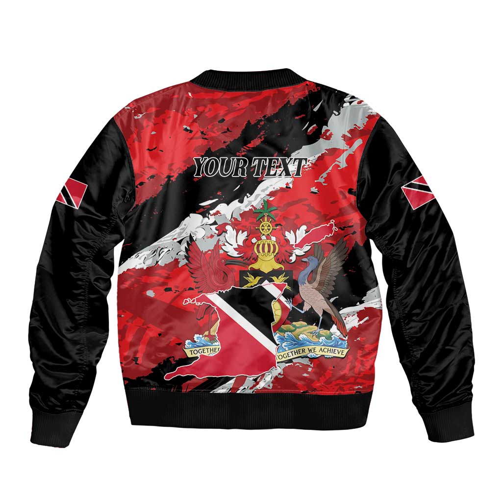 Personalized Trinidad And Tobago Scarlet Ibis Sleeve Zip Bomber Jacket Special Stylized - Wonder Print Shop