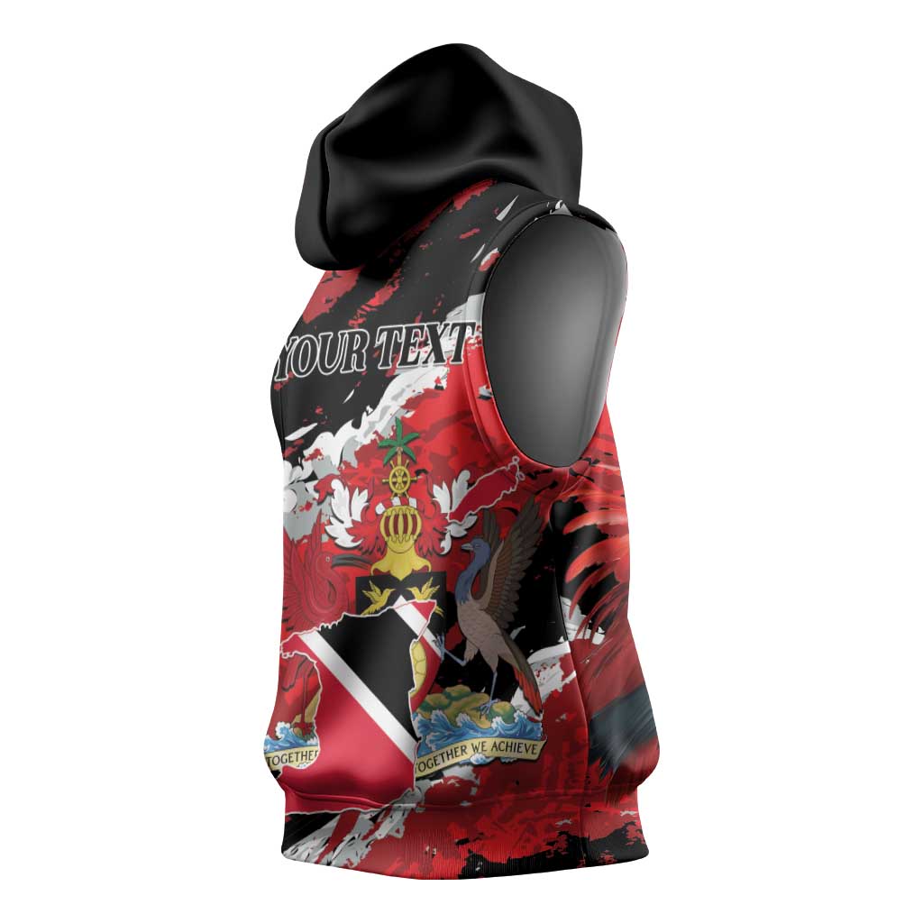 Personalized Trinidad And Tobago Scarlet Ibis Sleeveless Hoodie Special Stylized - Wonder Print Shop