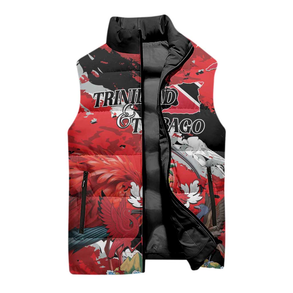Personalized Trinidad And Tobago Scarlet Ibis Sleeveless Puffer Jacket Special Stylized - Wonder Print Shop