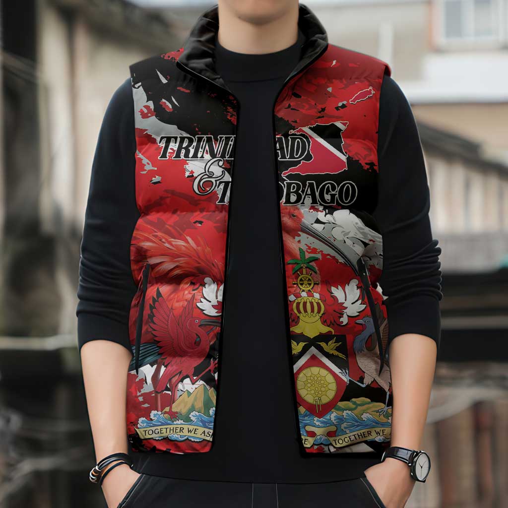 Personalized Trinidad And Tobago Scarlet Ibis Sleeveless Puffer Jacket Special Stylized - Wonder Print Shop