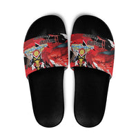 Trinidad And Tobago Scarlet Ibis Slide Sandals Special Stylized - Wonder Print Shop