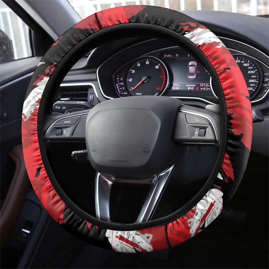 Trinidad And Tobago Scarlet Ibis Steering Wheel Cover Special Stylized - Wonder Print Shop