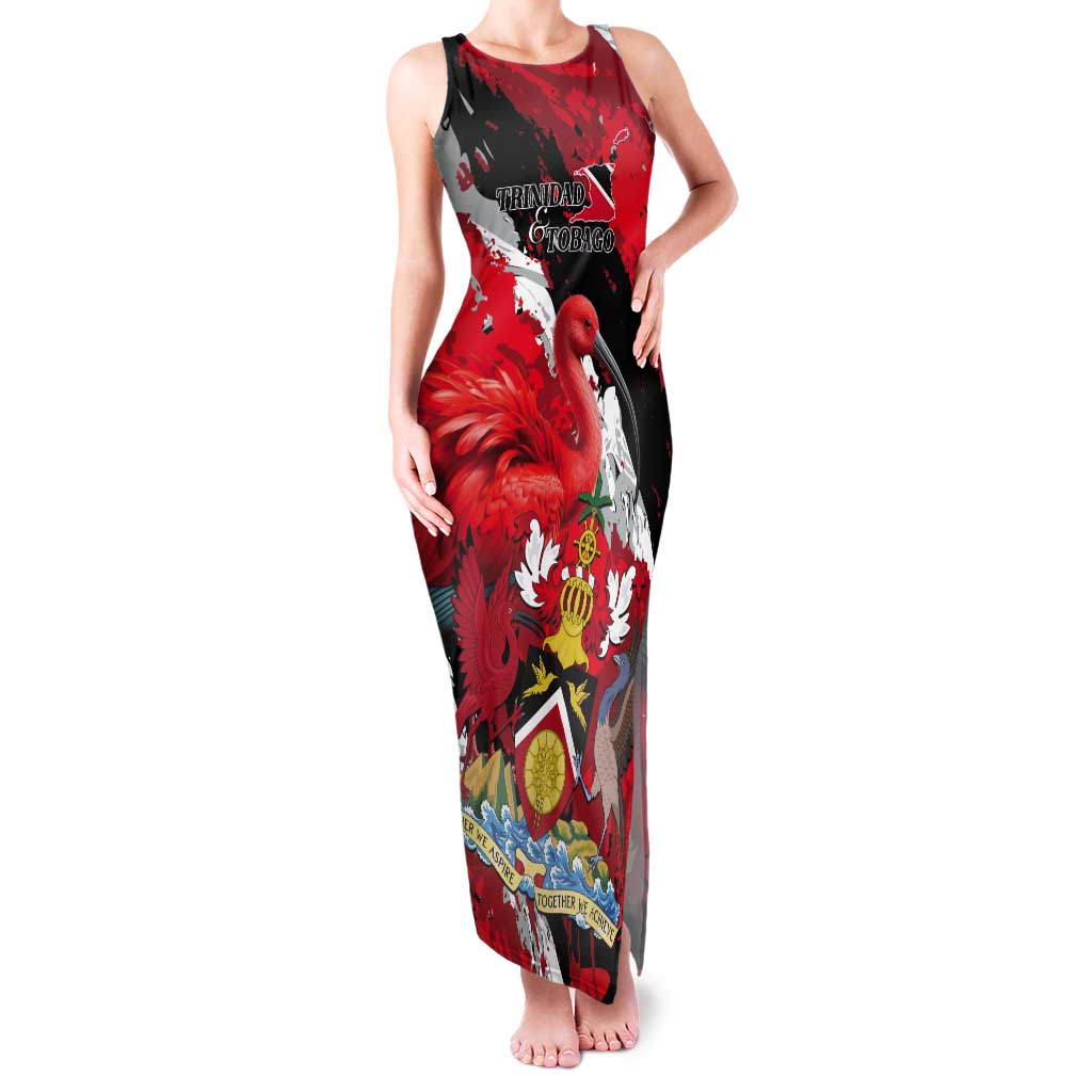 Personalized Trinidad And Tobago Scarlet Ibis Tank Maxi Dress Special Stylized - Wonder Print Shop