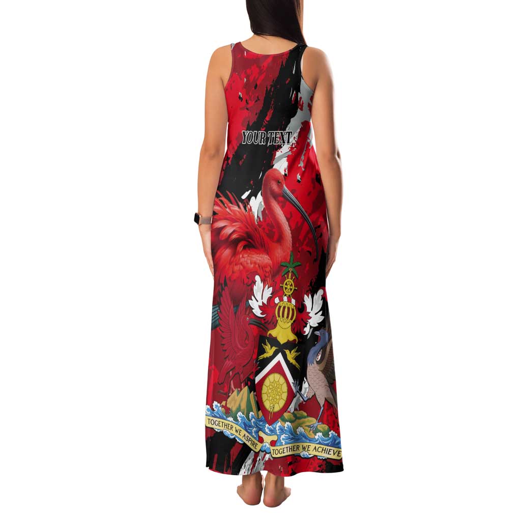 Personalized Trinidad And Tobago Scarlet Ibis Tank Maxi Dress Special Stylized - Wonder Print Shop