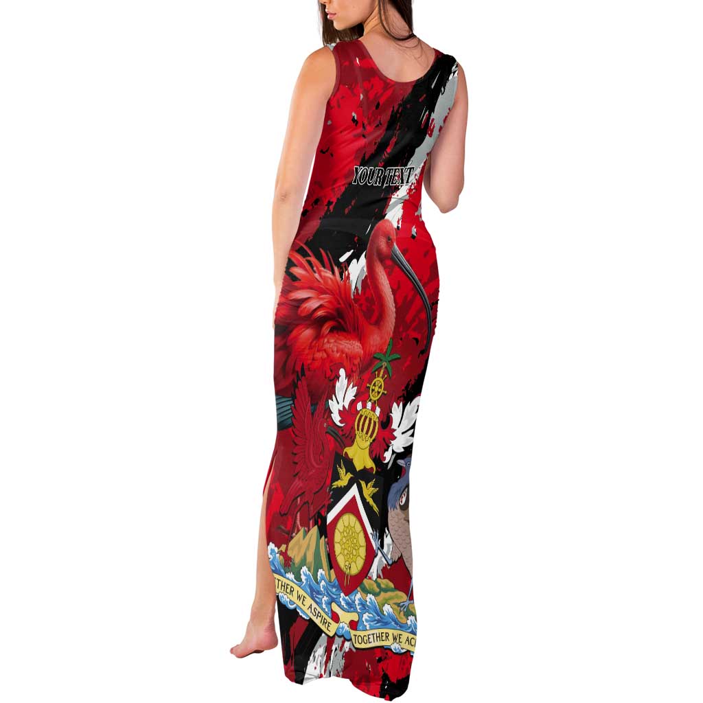 Personalized Trinidad And Tobago Scarlet Ibis Tank Maxi Dress Special Stylized - Wonder Print Shop