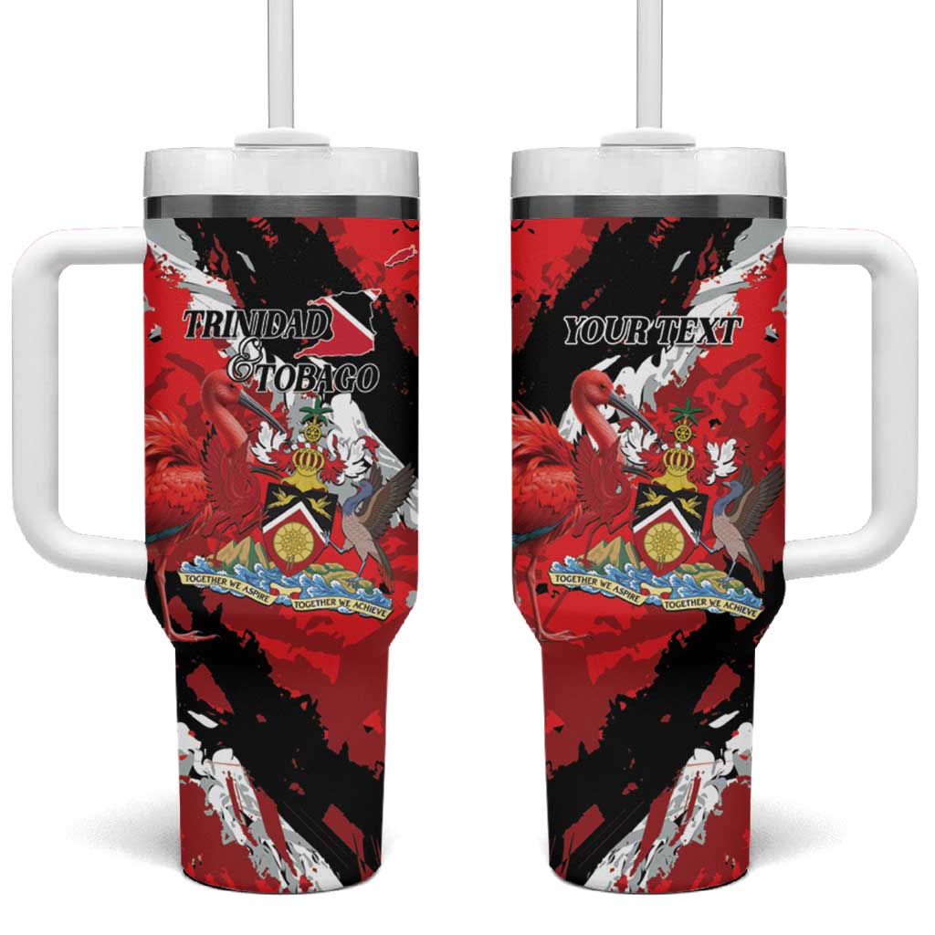 Personalized Trinidad And Tobago Scarlet Ibis Tumbler With Handle Special Stylized - Wonder Print Shop