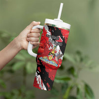 Personalized Trinidad And Tobago Scarlet Ibis Tumbler With Handle Special Stylized - Wonder Print Shop
