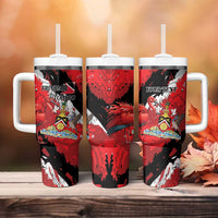 Personalized Trinidad And Tobago Scarlet Ibis Tumbler With Handle Special Stylized - Wonder Print Shop