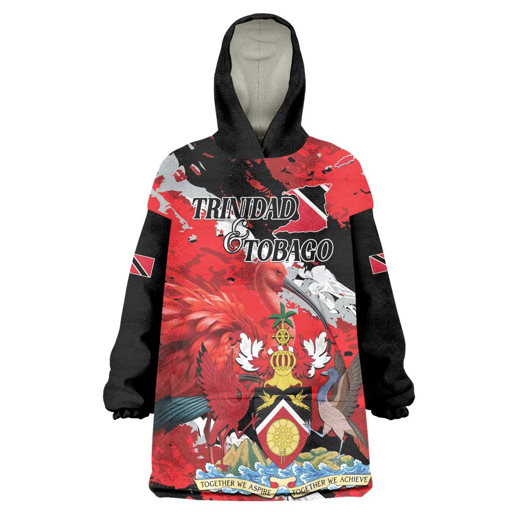 Personalized Trinidad And Tobago Scarlet Ibis Wearable Blanket Hoodie Special Stylized - Wonder Print Shop