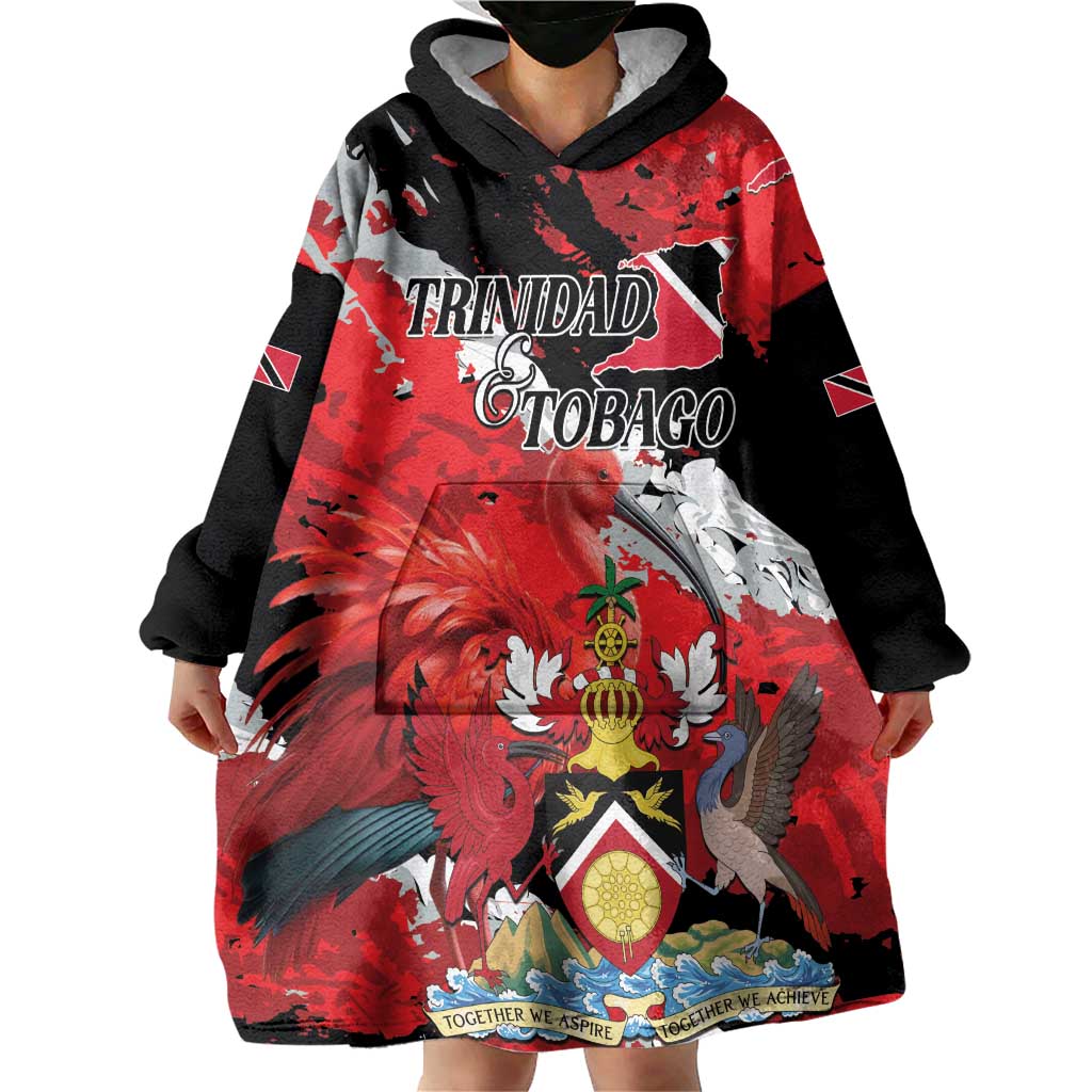 Personalized Trinidad And Tobago Scarlet Ibis Wearable Blanket Hoodie Special Stylized - Wonder Print Shop