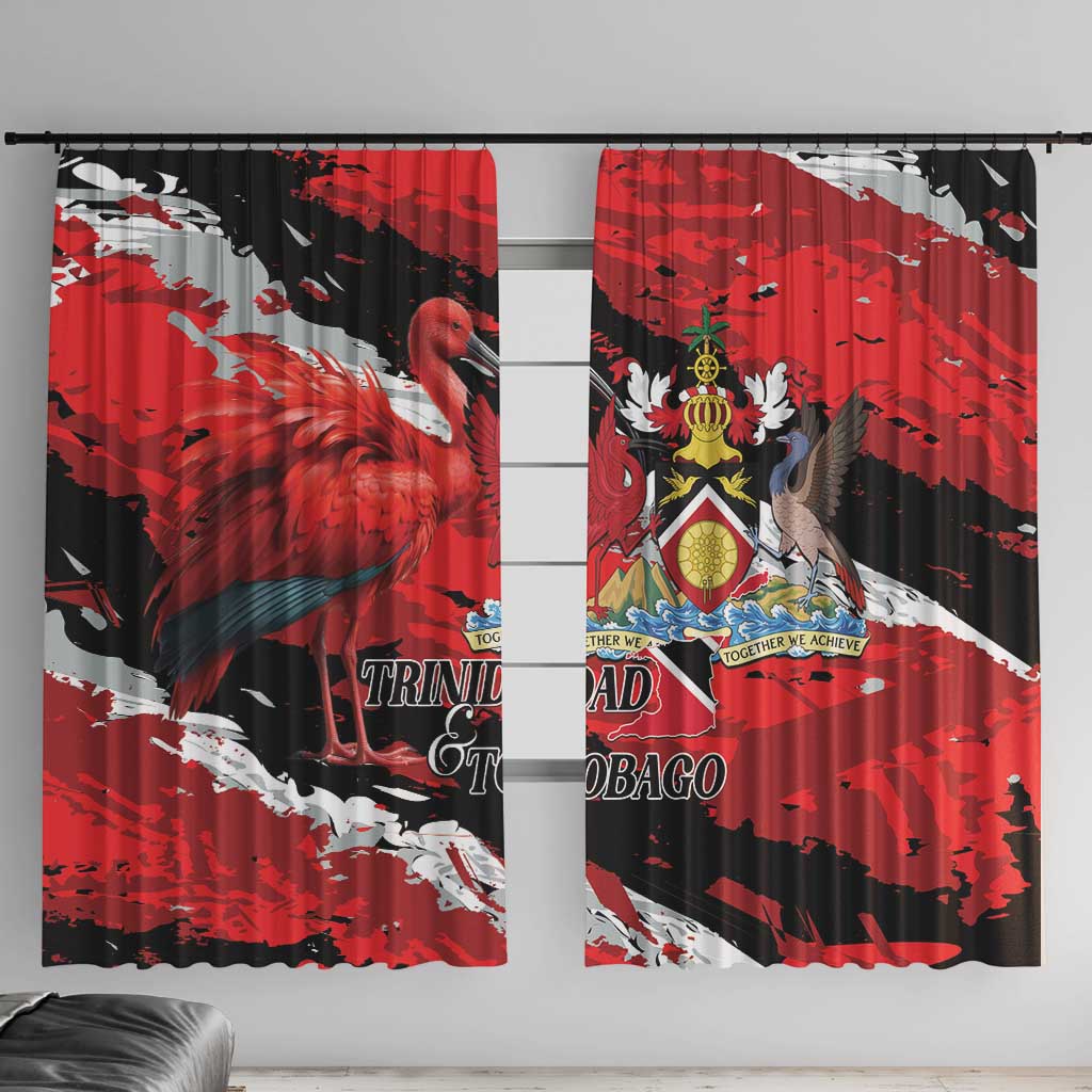 Trinidad And Tobago Scarlet Ibis Window Curtain Special Stylized - Wonder Print Shop