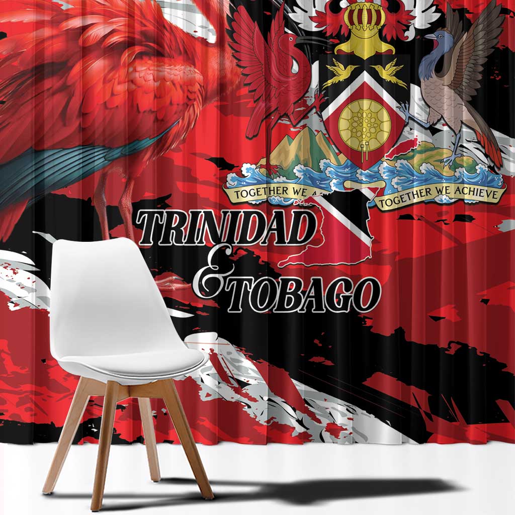 Trinidad And Tobago Scarlet Ibis Window Curtain Special Stylized - Wonder Print Shop